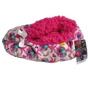 Dream Works Trolls Fuzzy Babba Slipper Socks Kids Girls M/L Sz 13-4 Non Slip New